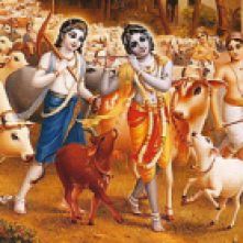 Krishna with His Elder Brother Balarama
